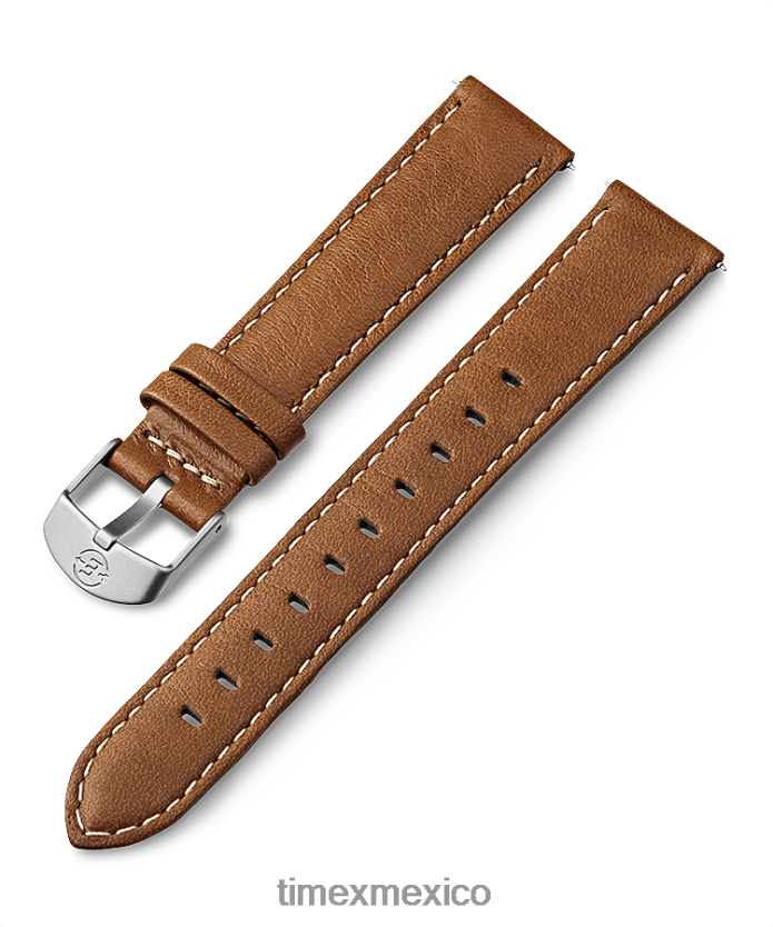 correas | Timex Correa de cuero de 18 mm. unisexo P08BBP472 broncearse