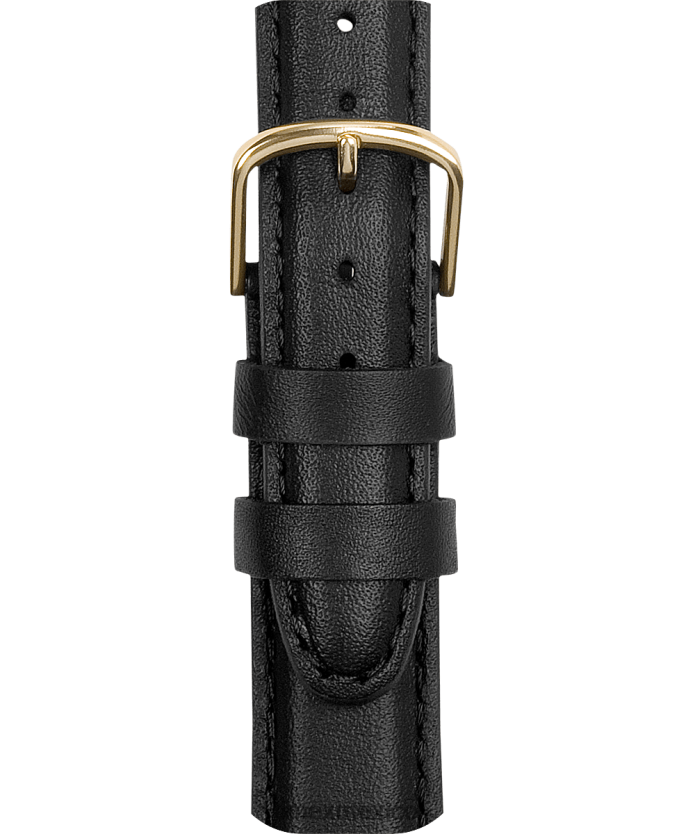 correas | Timex Correa de cuero de 18 mm. unisexo P08BBP483 negro/liso