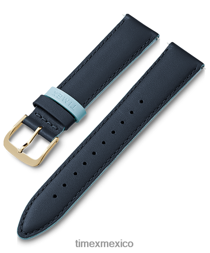 correas | Timex Correa de cuero de 20 mm. unisexo P08BBP429 azul