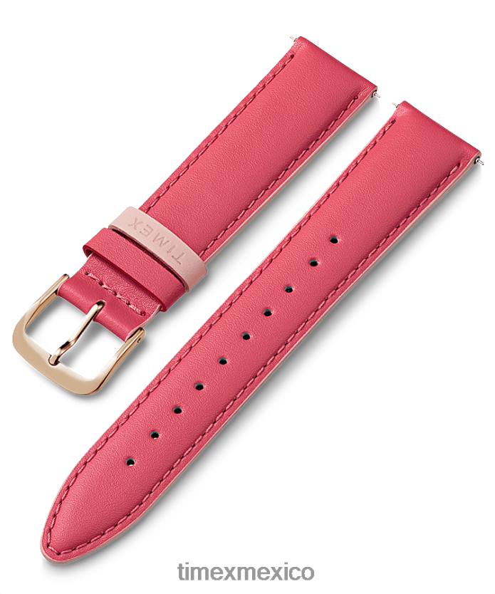 correas | Timex Correa de cuero de 20 mm. unisexo P08BBP453 rosa