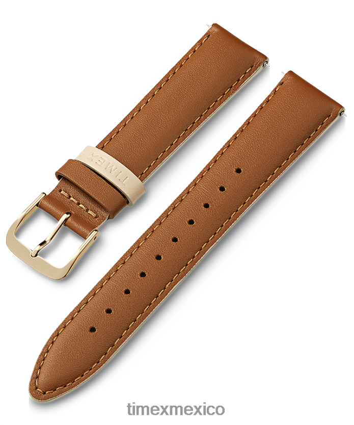 correas | Timex Correa de cuero de 20 mm. unisexo P08BBP471 broncearse