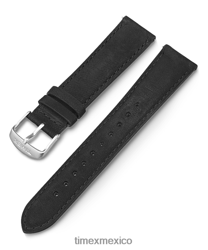correas | Timex Correa de cuero de liberación rápida de 20 mm unisexo P08BBP470 negro