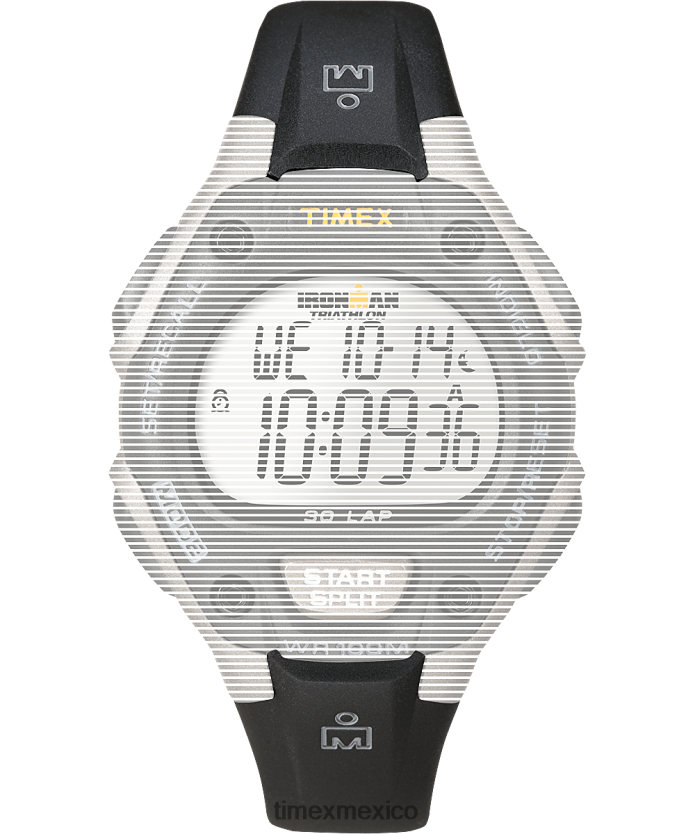 correas | Timex Correa de repuesto para Ironman Classic 30 de tamaño medio. unisexo P08BBP712 negro