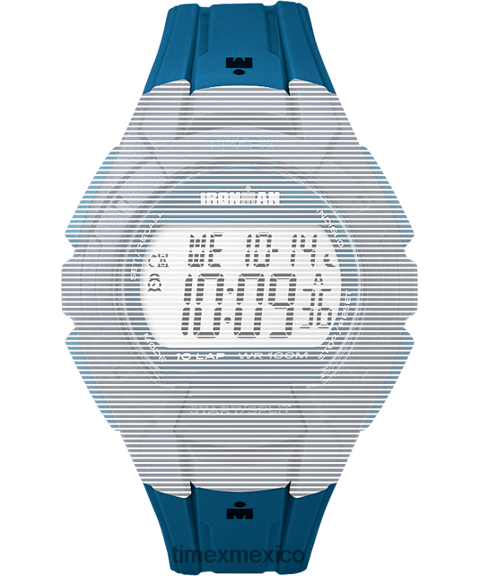 correas | Timex Correa de resina de repuesto de 18 mm para Ironman Essential 10 de tamaño completo. unisexo P08BBP563 azul