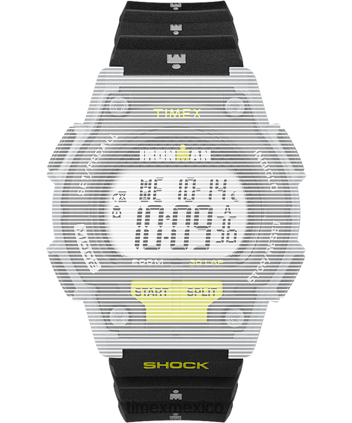 correas | Timex Correa de resina de repuesto de 18 mm para Ironman original 30 Shock. unisexo P08BBP640 negro