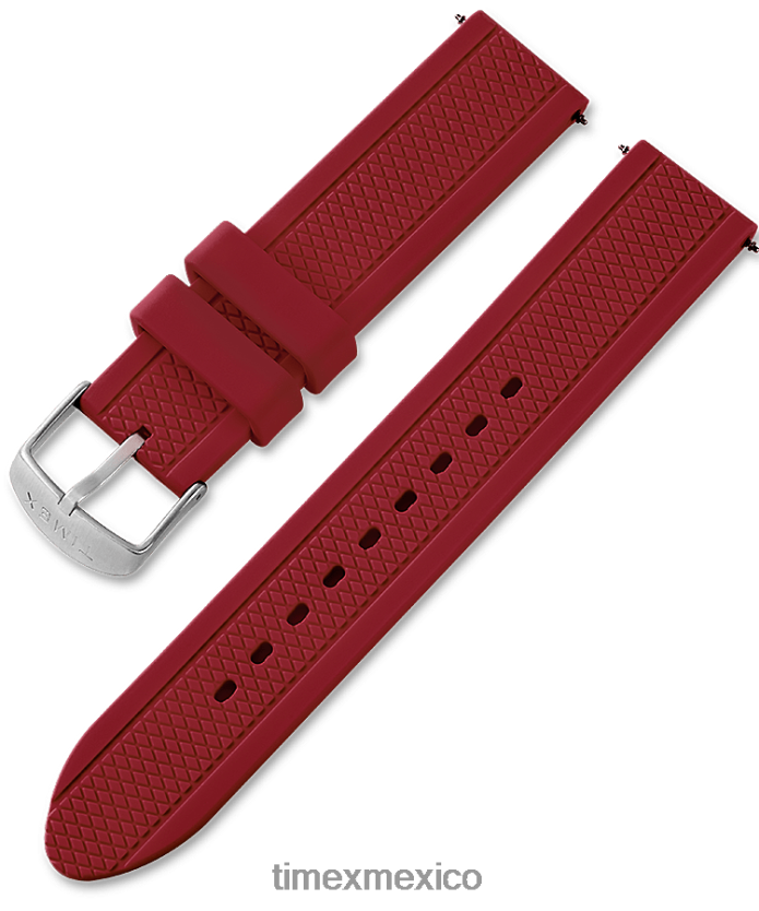 correas | Timex Correa de silicona de repuesto de 20 mm para Tribute Gamer. unisexo P08BBP633 rojo
