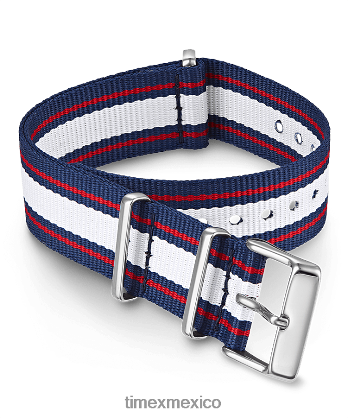 correas | Timex Correa de tela de doble capa deslizable de 20 mm unisexo P08BBP515 rojo