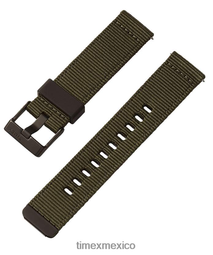 correas | Timex Correa de tela de liberación rápida de 22 mm unisexo P08BBP541 verde