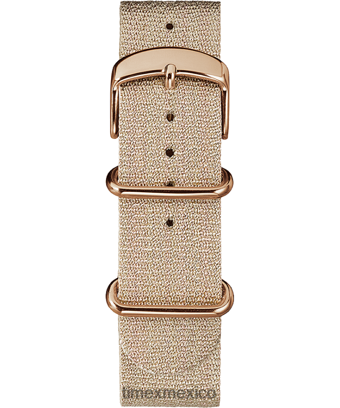 correas | Timex Correa deslizable de tela tejida metálica de 20 mm unisexo P08BBP521 rosa