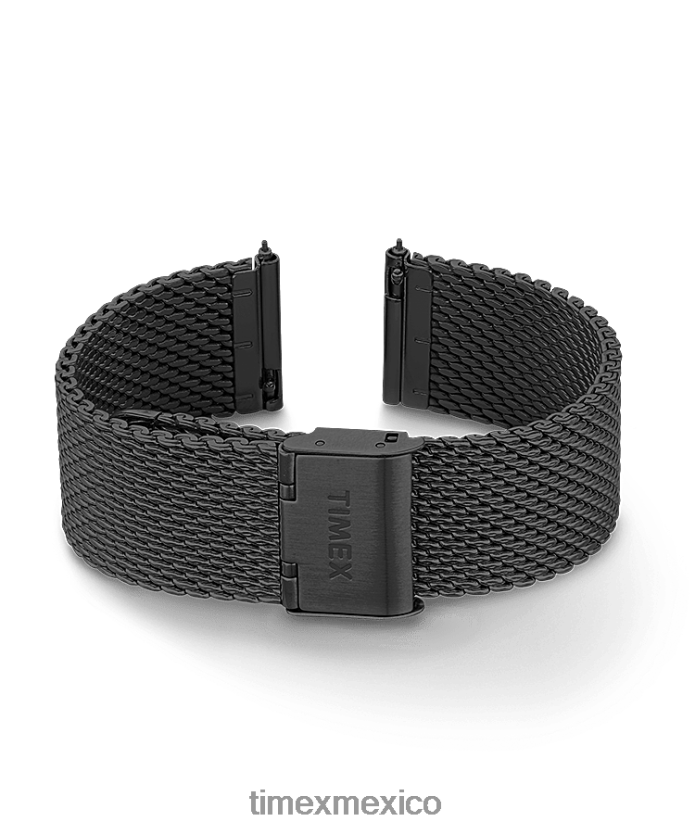 correas | Timex Banda de malla de liberación rápida de 20 mm unisexo P08BBP494 negro