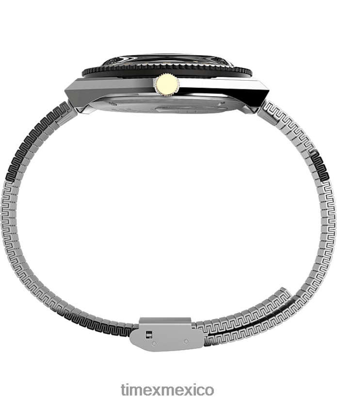 relojes | Q Timex Reedición de reloj con pulsera de acero inoxidable de 38 mm. hombres P08BBP306 acero inoxidable/bicolor/negro