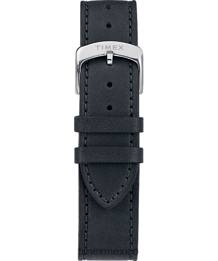 relojes | Timex Documentos americanos Reloj con correa de cuero de 41 mm. hombres P08BBP281 acero inoxidable/azul/gris