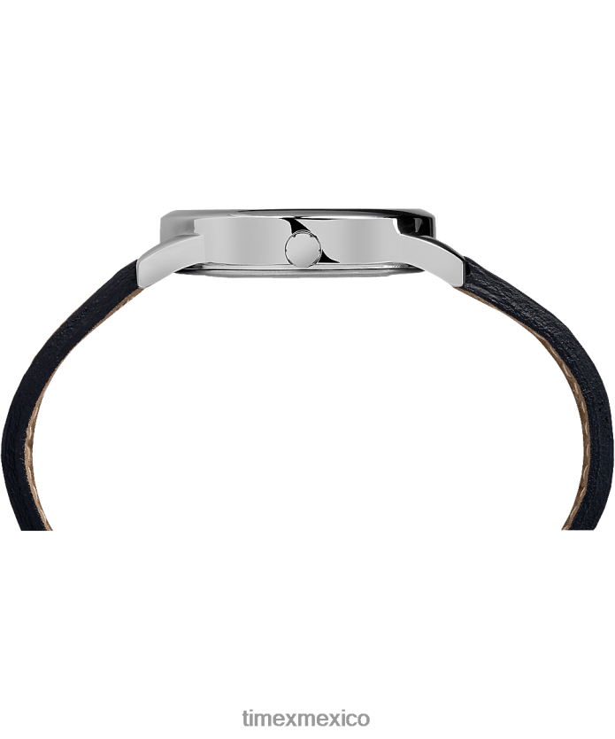 relojes | Timex Reloj Easy Reader Day Date de 35 mm con correa de cuero hombres P08BBP317 tono plateado/marrón/blanco