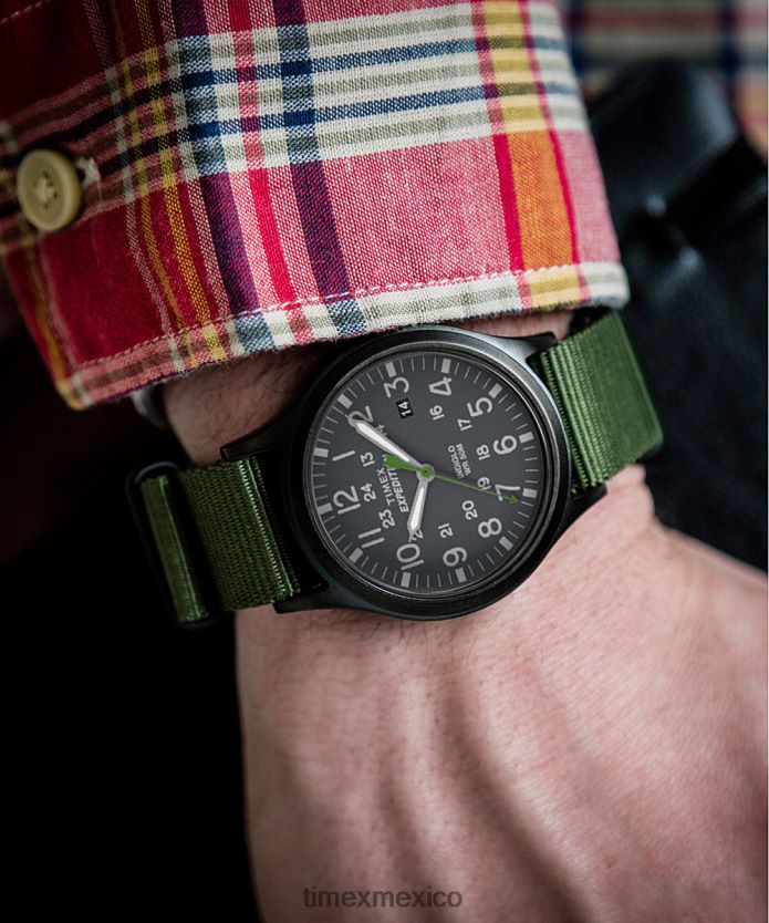 relojes | Timex Reloj Expedition Scout de 40 mm con correa de tela. hombres P08BBP304 verde negro