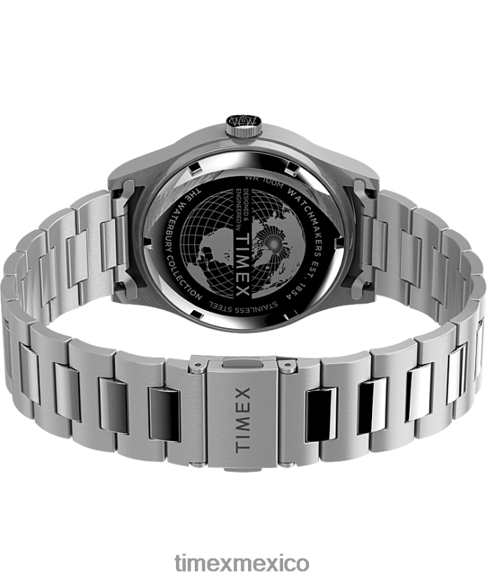 relojes | Timex Reloj Waterbury tradicional con día y fecha de 39 mm con pulsera de acero inoxidable. hombres P08BBP276 acero inoxidable/tono plateado
