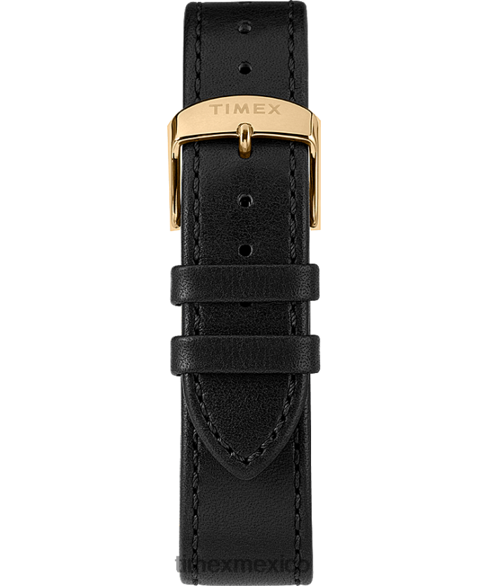 relojes | Timex Reloj Marlin automático de 40 mm con correa de piel. hombres P08BBP59 negro/dorado