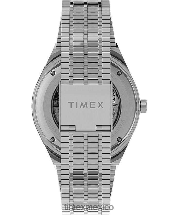 relojes | Timex Reloj automático m79 de 40 mm con pulsera de acero inoxidable. hombres P08BBP47 acero inoxidable/negro/rojo