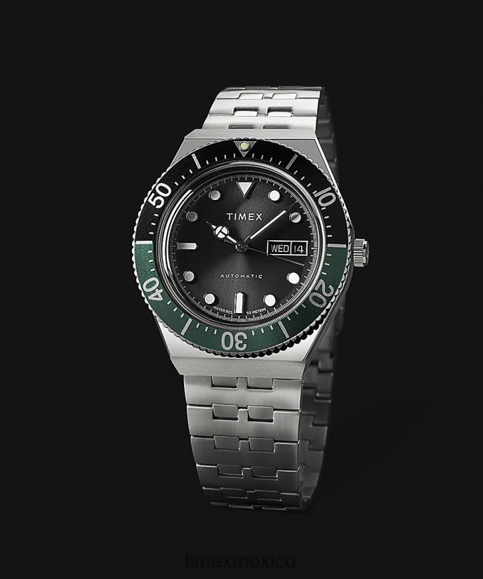 relojes | Timex Reloj automático m79 de 40 mm con pulsera de acero inoxidable. hombres P08BBP49 acero inoxidable/gris