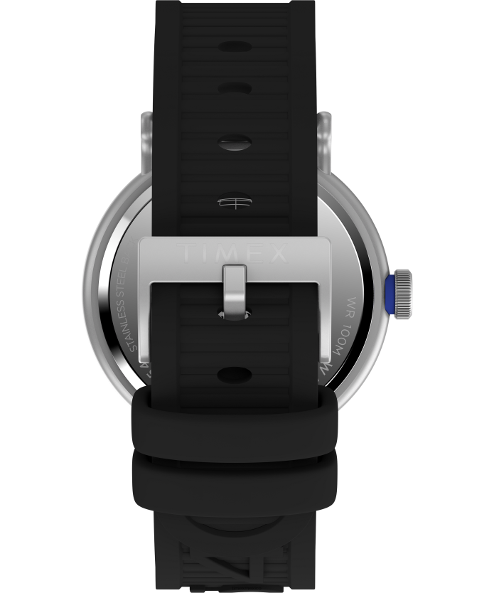 relojes | Timex reloj estándar diver de 43 mm con correa de resina ecológica hombres P08BBP99 tono plateado/negro/otro