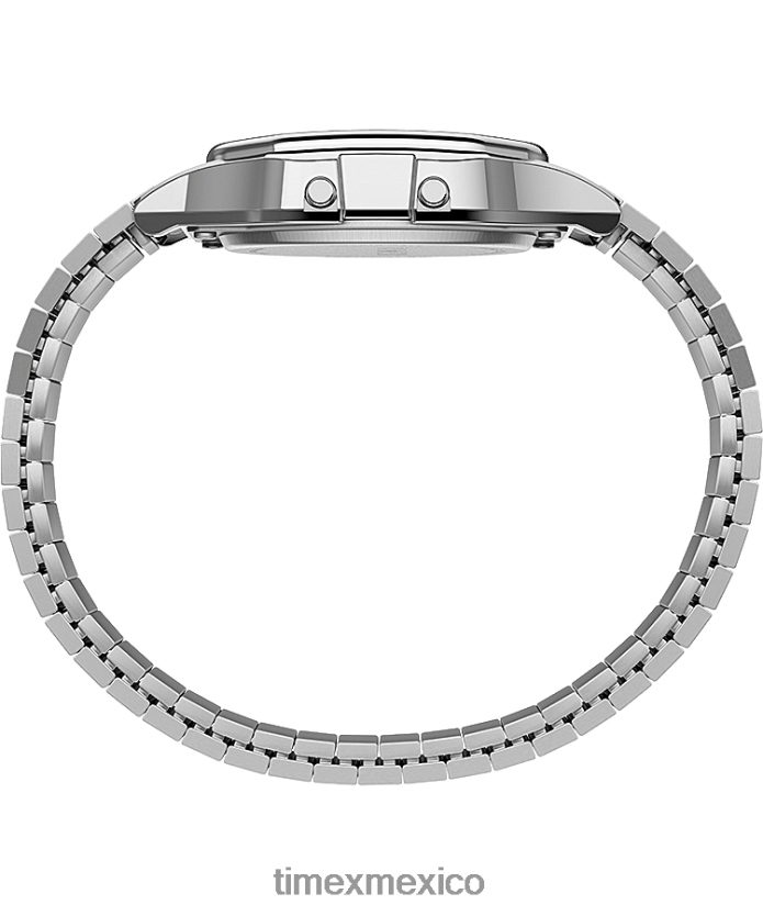 relojes | Timex Reloj con banda de expansión de acero inoxidable T80 de 34 mm. hombres P08BBP166 tono plateado