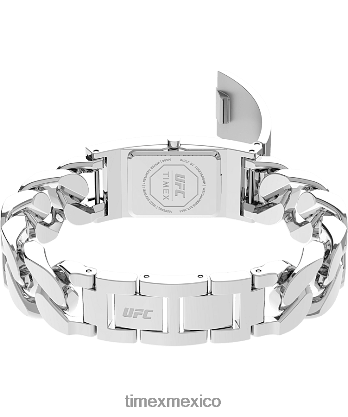 relojes | Timex Reloj con pulsera de identificación del campeonato de la UFC de 30 mm. hombres P08BBP151 tono plateado