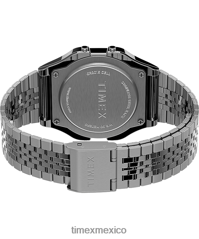 relojes | Timex reloj t80 de 34 mm con pulsera de acero inoxidable hombres P08BBP139 tono plateado