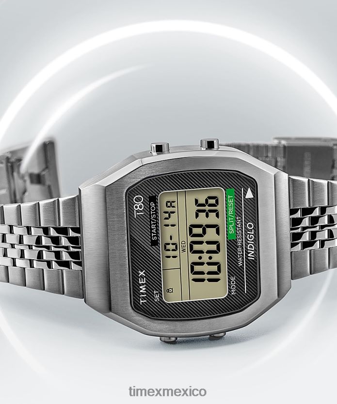 relojes | Timex reloj t80 de acero con pulsera de acero inoxidable de 36 mm hombres P08BBP154 acero inoxidable