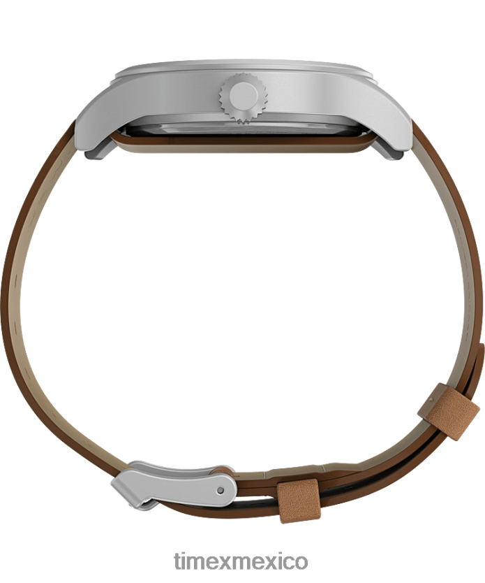 relojes | Timex Reloj Expedition North Sierra de 40 mm con correa de cuero. hombres P08BBP194 acero inoxidable/bronceado/crema