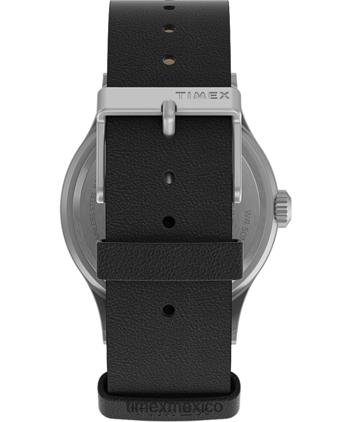 relojes | Timex Reloj Expedition North Sierra de 40 mm con correa de cuero. hombres P08BBP224 acero inoxidable/negro