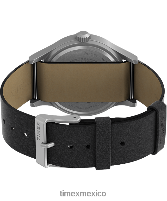 relojes | Timex Reloj Expedition North Sierra de 40 mm con correa de cuero. hombres P08BBP224 acero inoxidable/negro