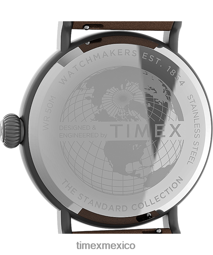 relojes | Timex Reloj estándar con correa de tela y cuero de 40 mm. hombres P08BBP199 bronce/verde