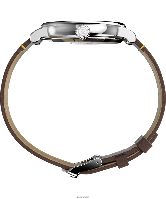 relojes | Timex reloj estándar x cacahuetes con snoopy de acción de gracias de 40 mm con correa de cuero hombres P08BBP187 marrón