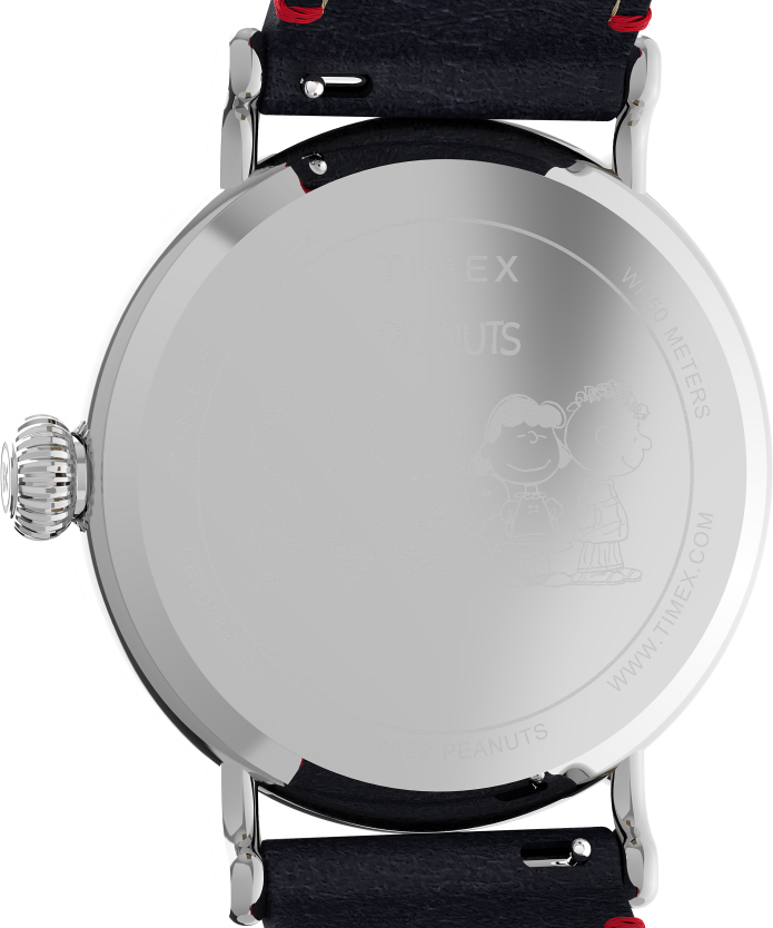 relojes | Timex reloj estándar x cacahuetes con snoopy soccer de 40 mm con correa de cuero hombres P08BBP214 tono plateado/azul