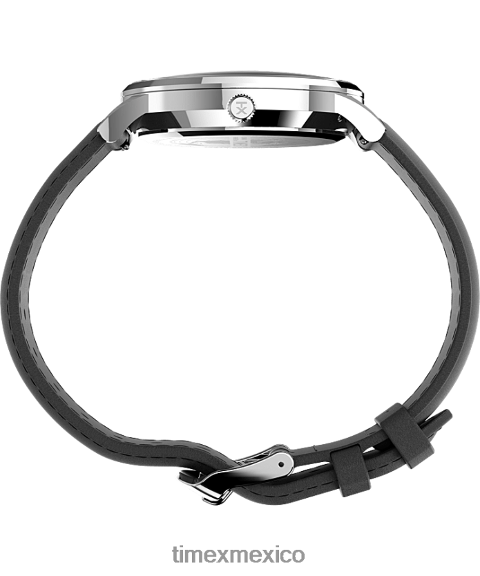 relojes | Timex reloj waterbury clásico de 40 mm con correa de cuero hombres P08BBP181 acero inoxidable/negro