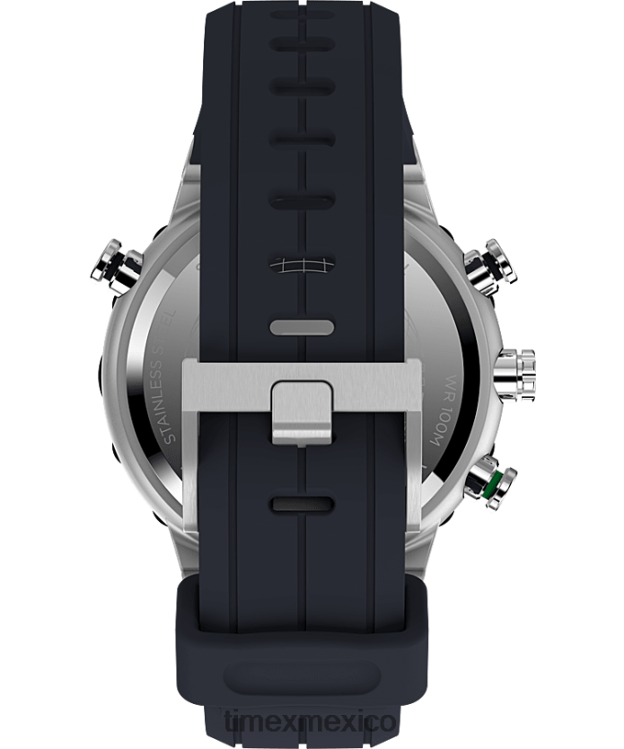 relojes | Timex Reloj Expedition North Tide-Temp-Compass de 45 mm con correa de silicona hombres P08BBP36 acero inoxidable/azul