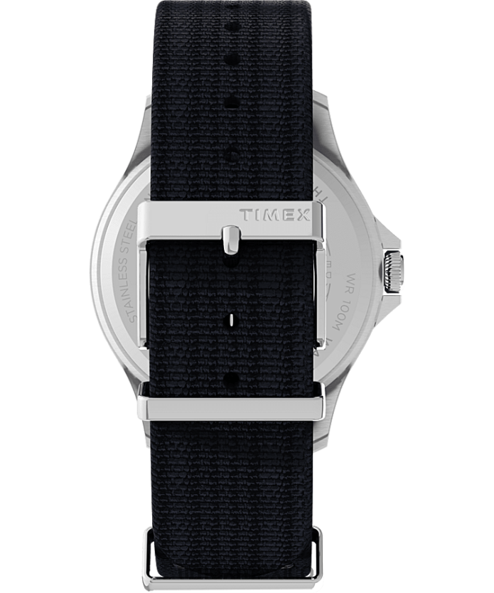 relojes | Timex Reloj Navi XL de 41 mm con correa de tela hombres P08BBP12 acero inoxidable/azul marino oscuro