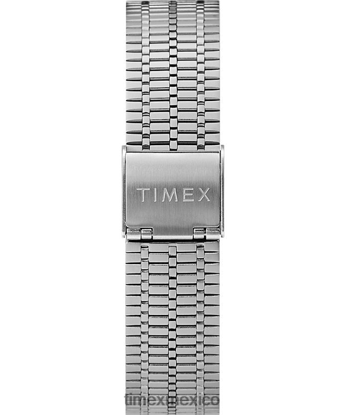 relojes | Q Timex Reedición de reloj con pulsera de acero inoxidable de 38 mm. hombres P08BBP76 acero inoxidable/azul