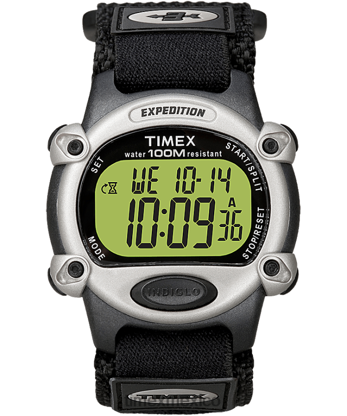 relojes | Timex Reloj Expedition de 39 mm con correa de tela. hombres P08BBP251 negro/tono plateado