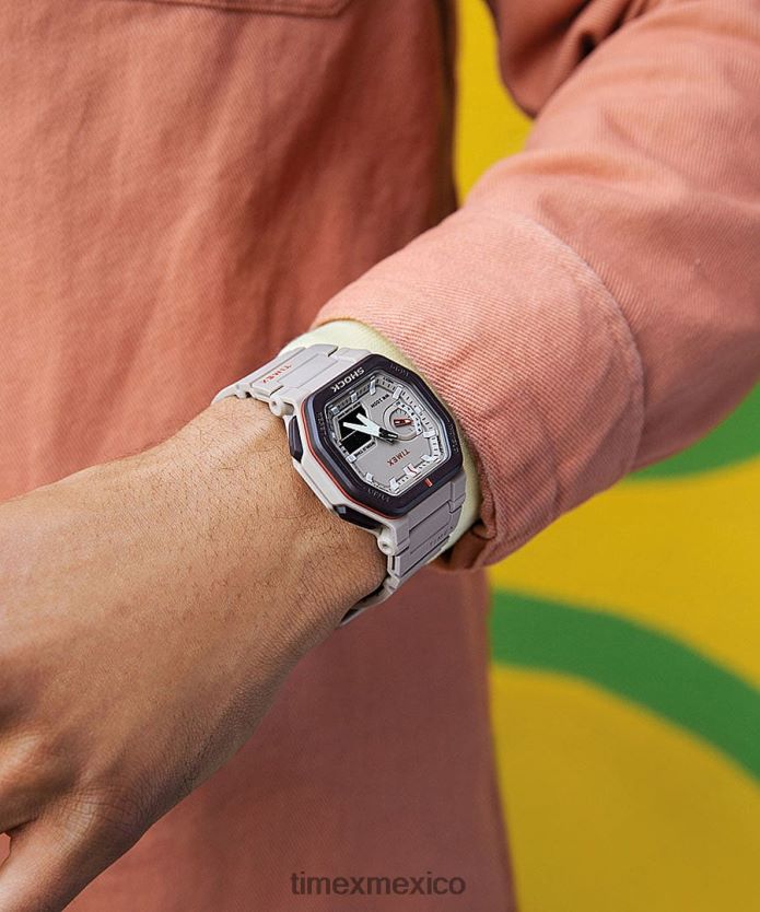 relojes | Timex reloj Command Encounter de 45 mm con correa de resina hombres P08BBP242 broncearse