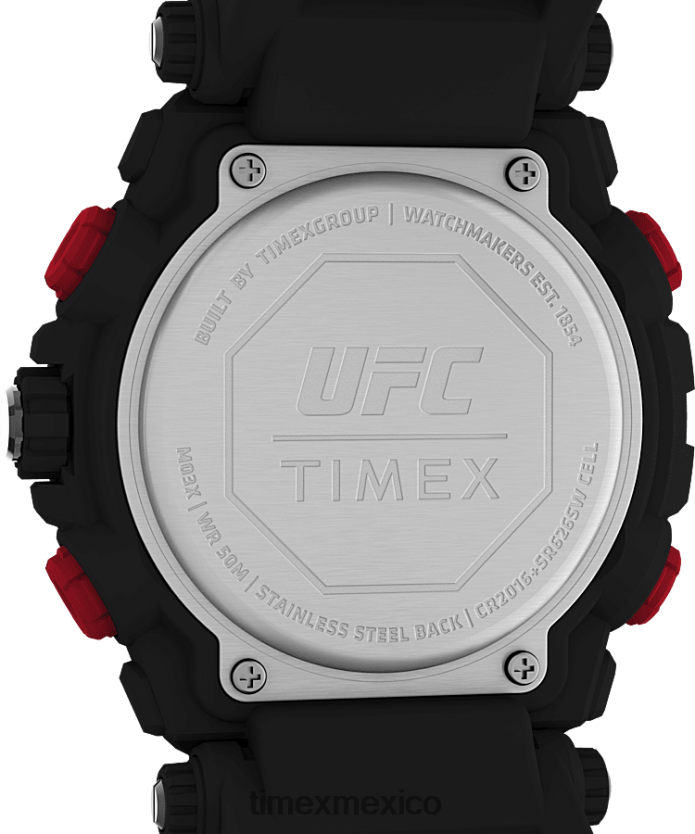 relojes | Timex reloj ufc impact de 50 mm con correa de resina hombres P08BBP252 negro