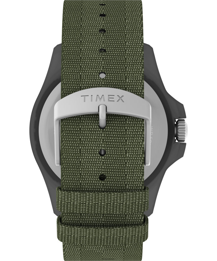 relojes | Timex Expedition North Freedive Ocean Reloj de 46 mm con correa de tela reciclada hombres P08BBP137 Verde Gris