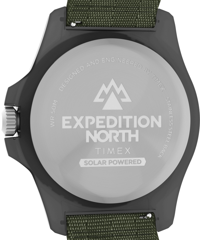 relojes | Timex Expedition North Freedive Ocean Reloj de 46 mm con correa de tela reciclada hombres P08BBP137 Verde Gris