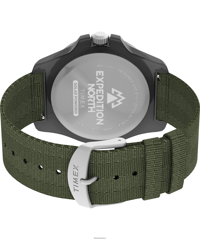 relojes | Timex Expedition North Freedive Ocean Reloj de 46 mm con correa de tela reciclada hombres P08BBP137 Verde Gris
