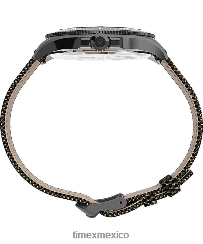 relojes | Timex reloj Harbourside Coast de 43 mm con correa de tela hombres P08BBP126 bronce/verde/negro