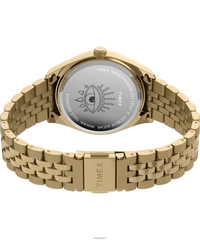 relojes | Timex reloj Legacy x Jacquie Aiche lapislázuli Tribe Eye de 36 mm mujer P08BBP321 tono dorado/azul