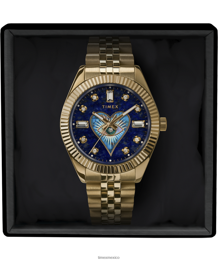 relojes | Timex reloj Legacy x Jacquie Aiche lapislázuli Tribe Eye de 36 mm mujer P08BBP321 tono dorado/azul