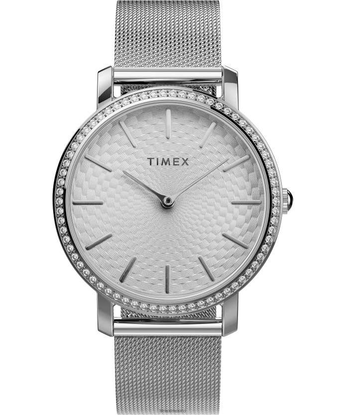 relojes | Timex trascender reloj con pulsera de acero inoxidable de 34 mm mujer P08BBP356 tono plateado