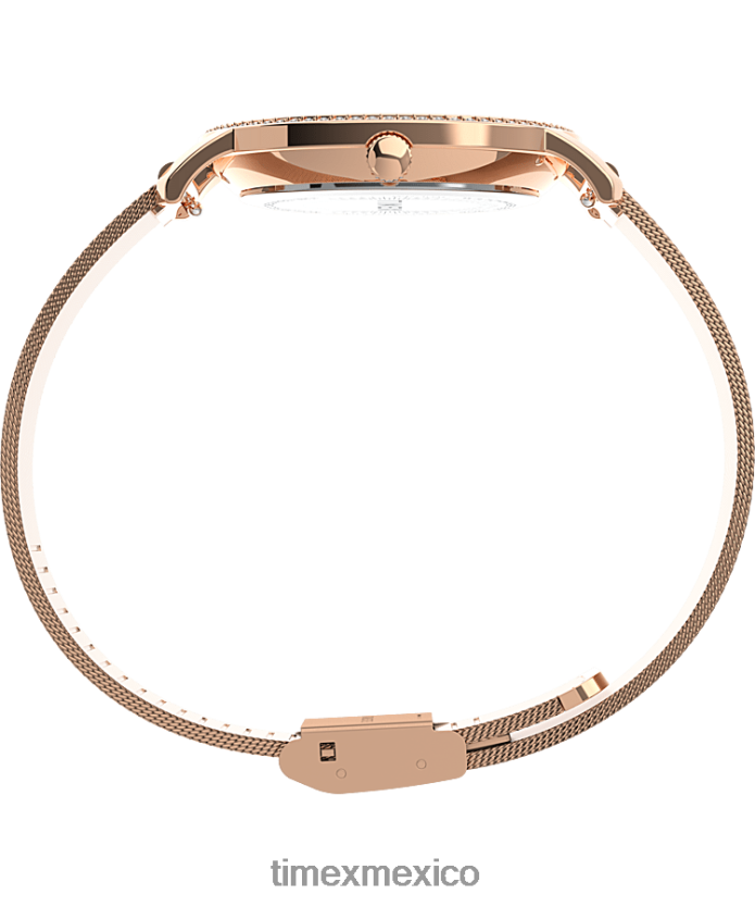 relojes | Timex trascender reloj con pulsera de acero inoxidable de 34 mm mujer P08BBP360 tono oro rosa